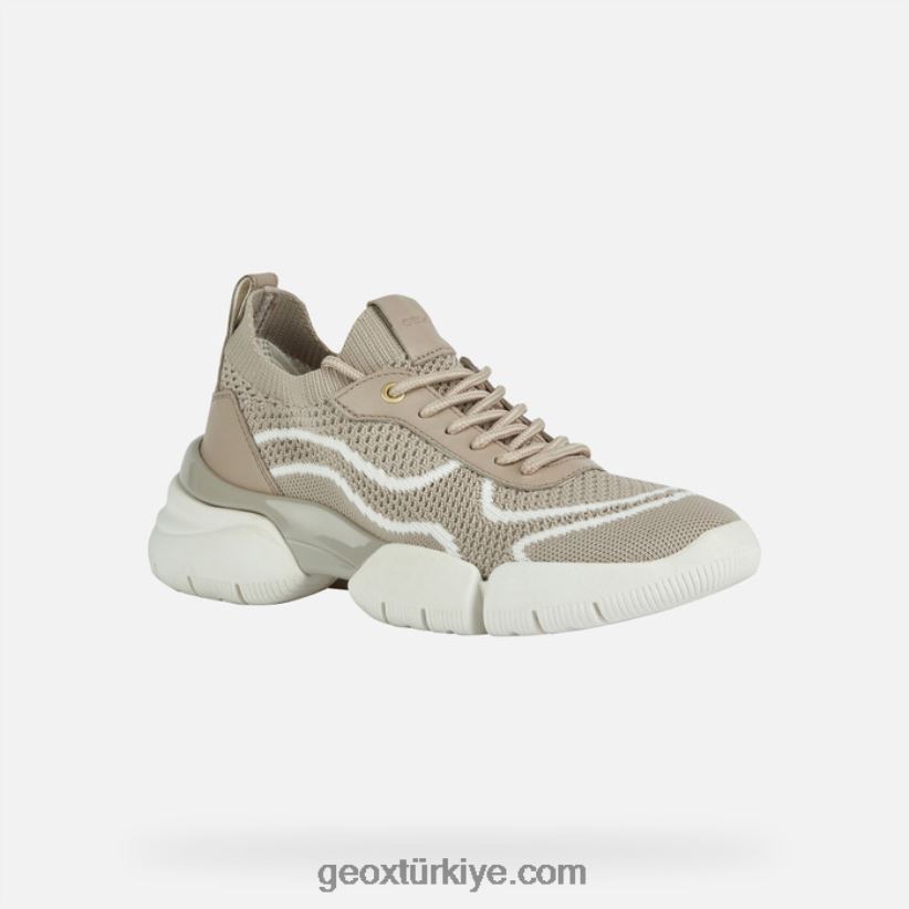 kadınla bağdaştırıcı açık kahverengi Geox B60TP679