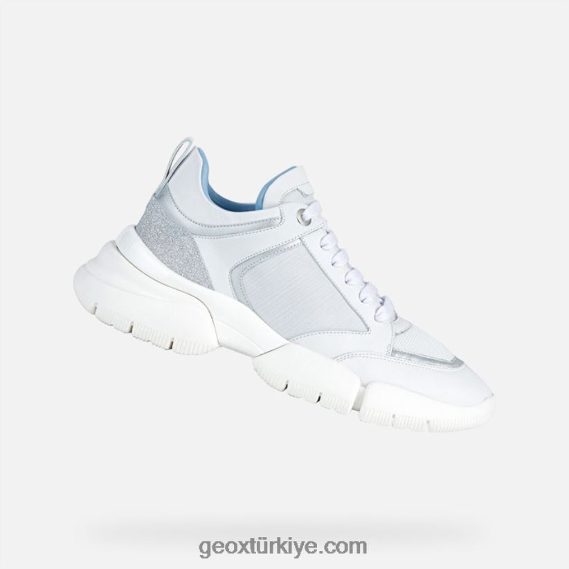 kadınla bağdaştırıcı beyaz Geox B60TP61672