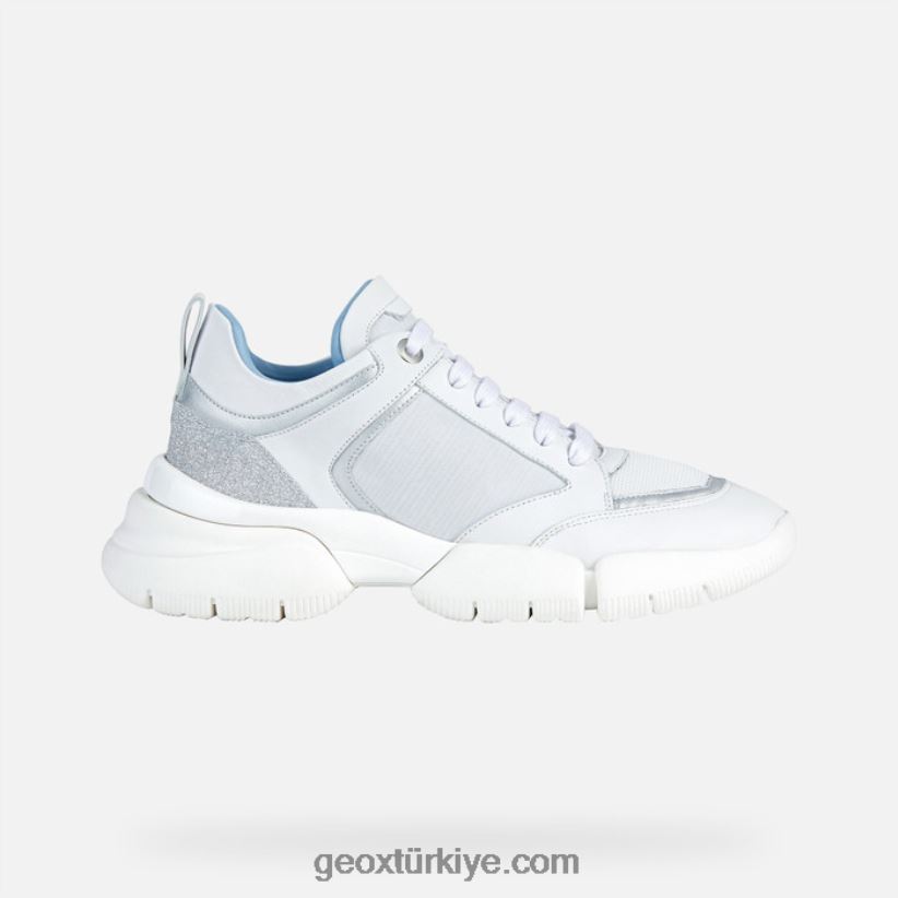 kadınla bağdaştırıcı beyaz Geox B60TP61672