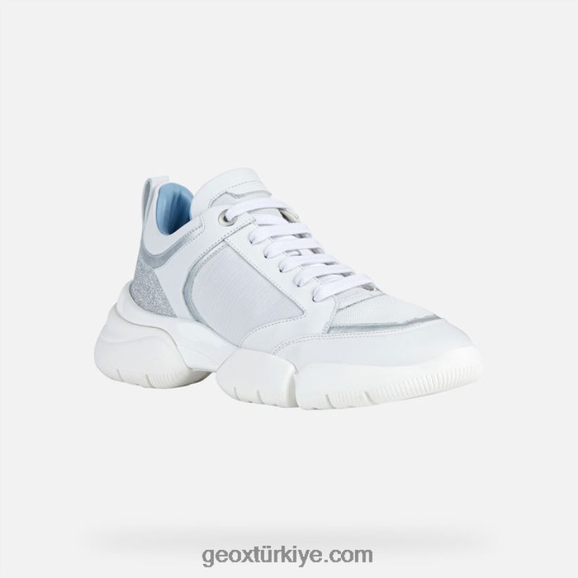 kadınla bağdaştırıcı beyaz Geox B60TP61672