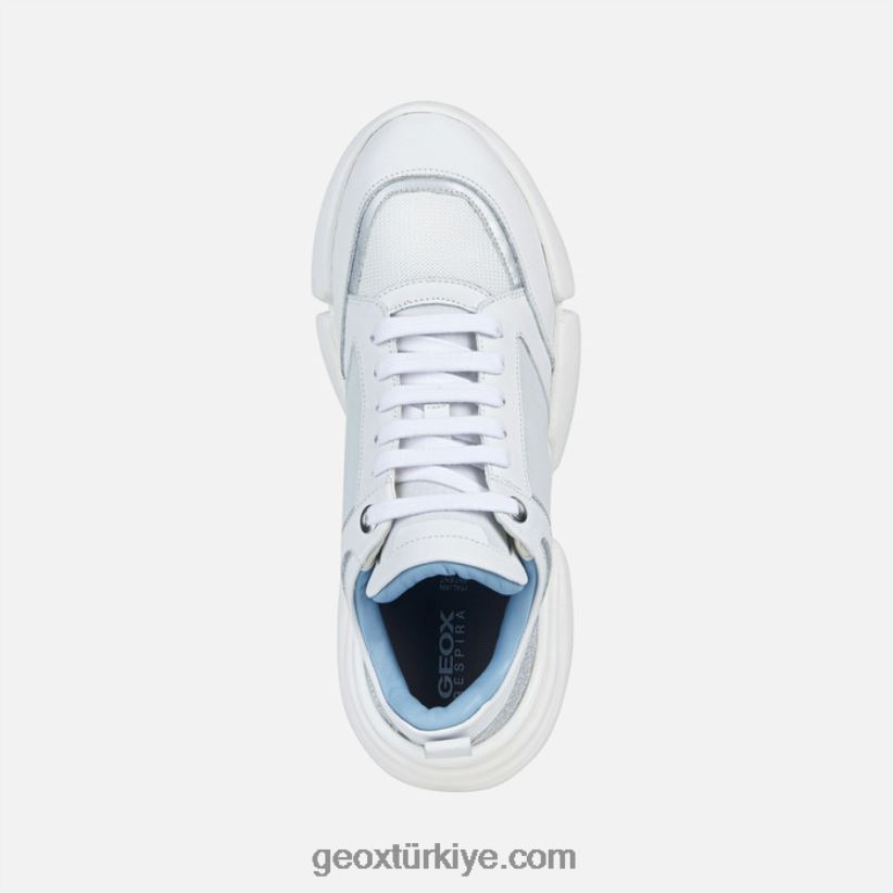 kadınla bağdaştırıcı beyaz Geox B60TP61672