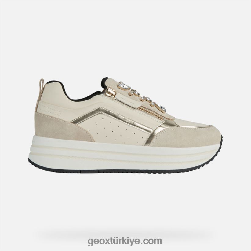 kency kadın açık kahverengi/krem Geox B60TP6447