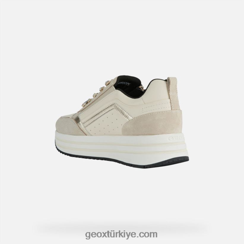 kency kadın açık kahverengi/krem Geox B60TP6447