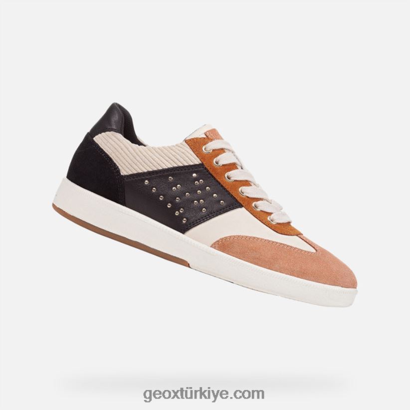 meleda kadın krem/siyah Geox B60TP6314