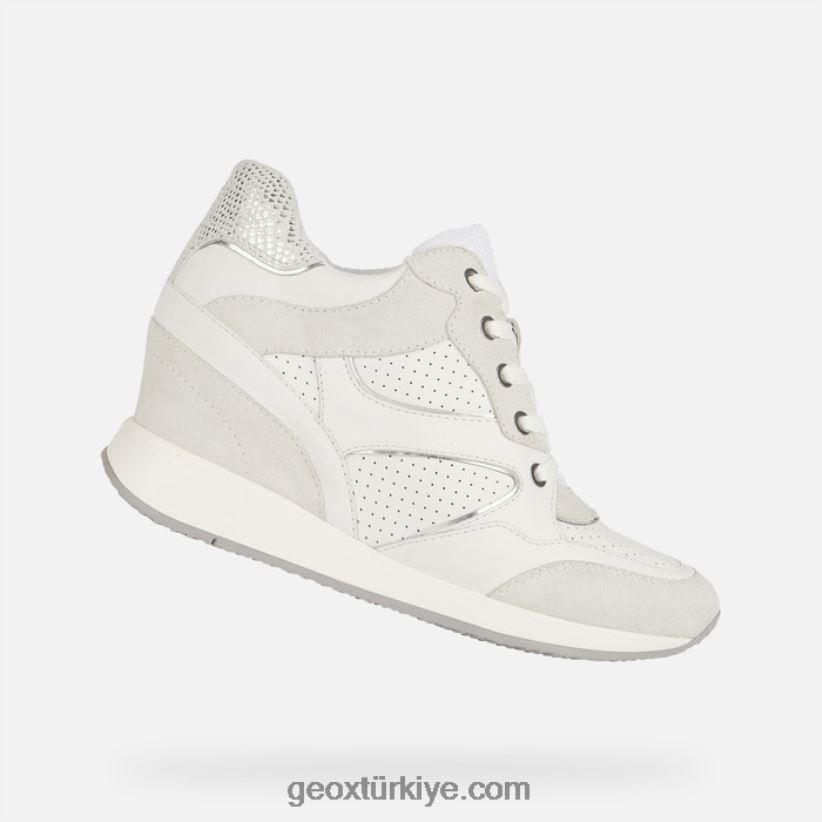 nydame kadın beyaz/kırık beyaz Geox B60TP61731