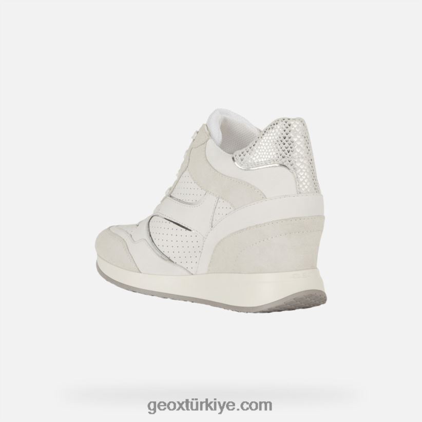 nydame kadın beyaz/kırık beyaz Geox B60TP61731