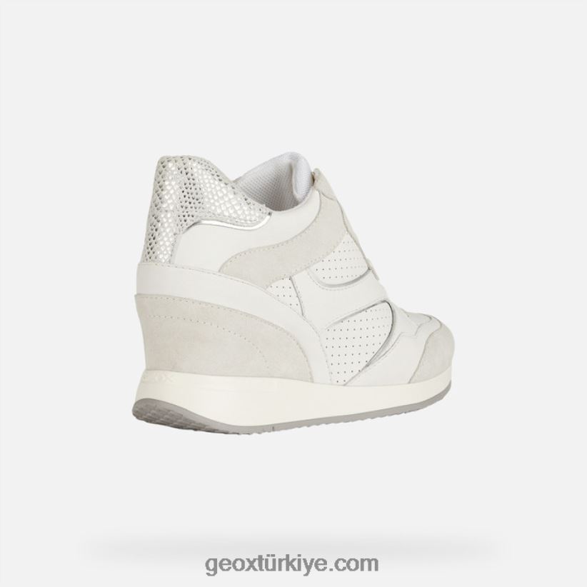 nydame kadın beyaz/kırık beyaz Geox B60TP61731