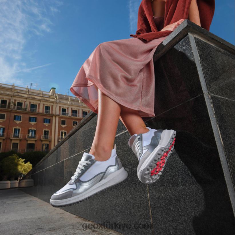 pg1x kadın açık gri/beyaz Geox B60TP61700