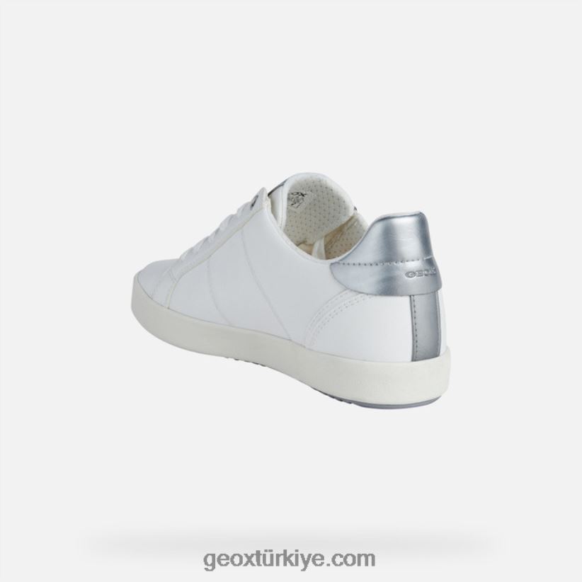 sarışın kadın Beyaz gümüş Geox B60TP6493