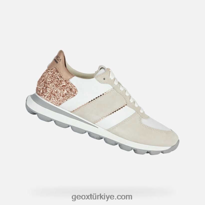 spherica vseries kadın kırık beyaz/pembe altın Geox B60TP61658