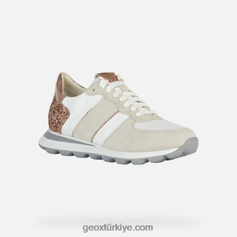 spherica vseries kadın kırık beyaz/pembe altın Geox B60TP61658