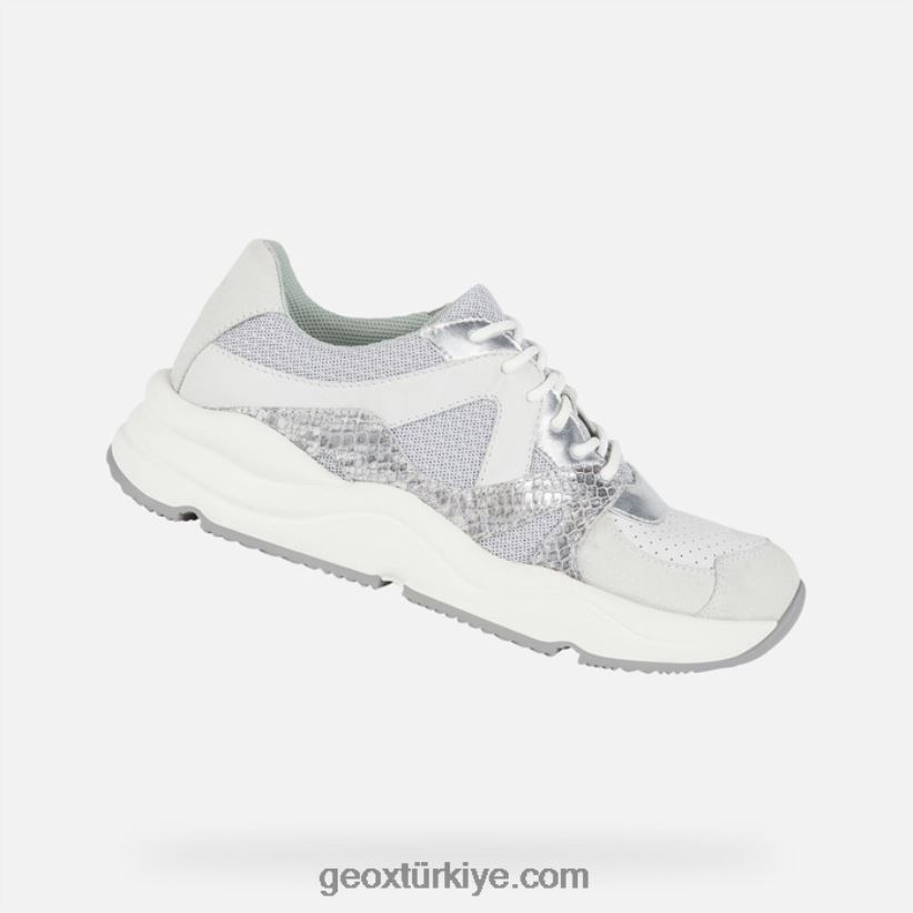 topazio kadın açık gri/beyaz Geox B60TP61740