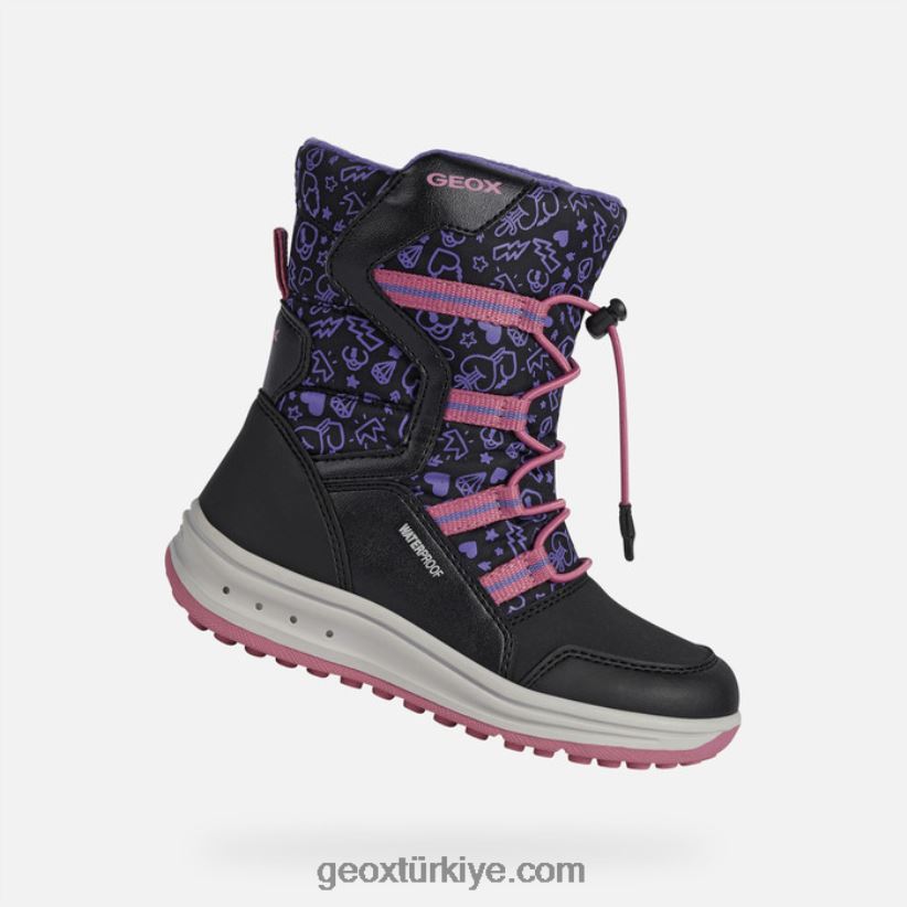 cüppe kız siyah/fuşya Geox B60TP61254