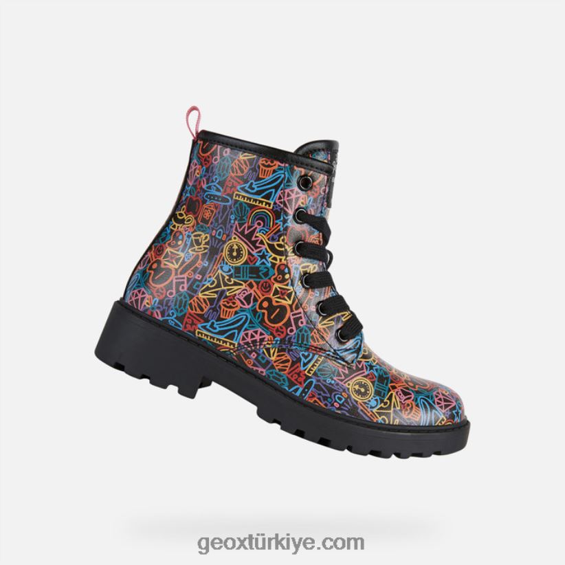 Casey kız siyah/çok renkli Geox B60TP61200