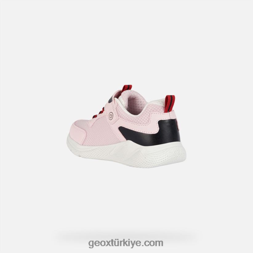 hızlı koşan kız açık pembe/siyah Geox B60TP61899