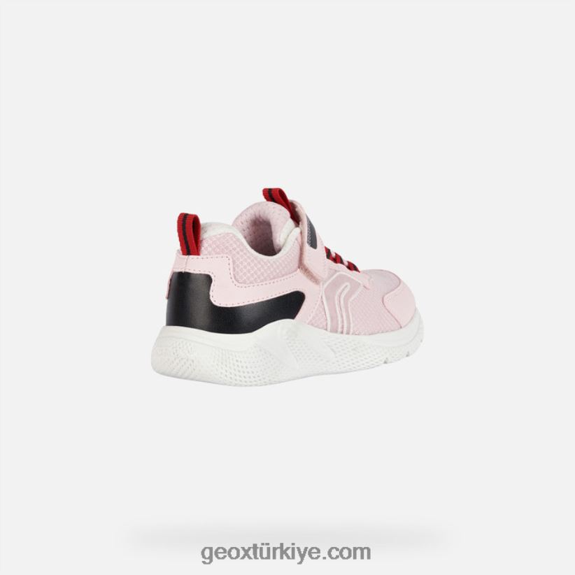 hızlı koşan kız açık pembe/siyah Geox B60TP61899