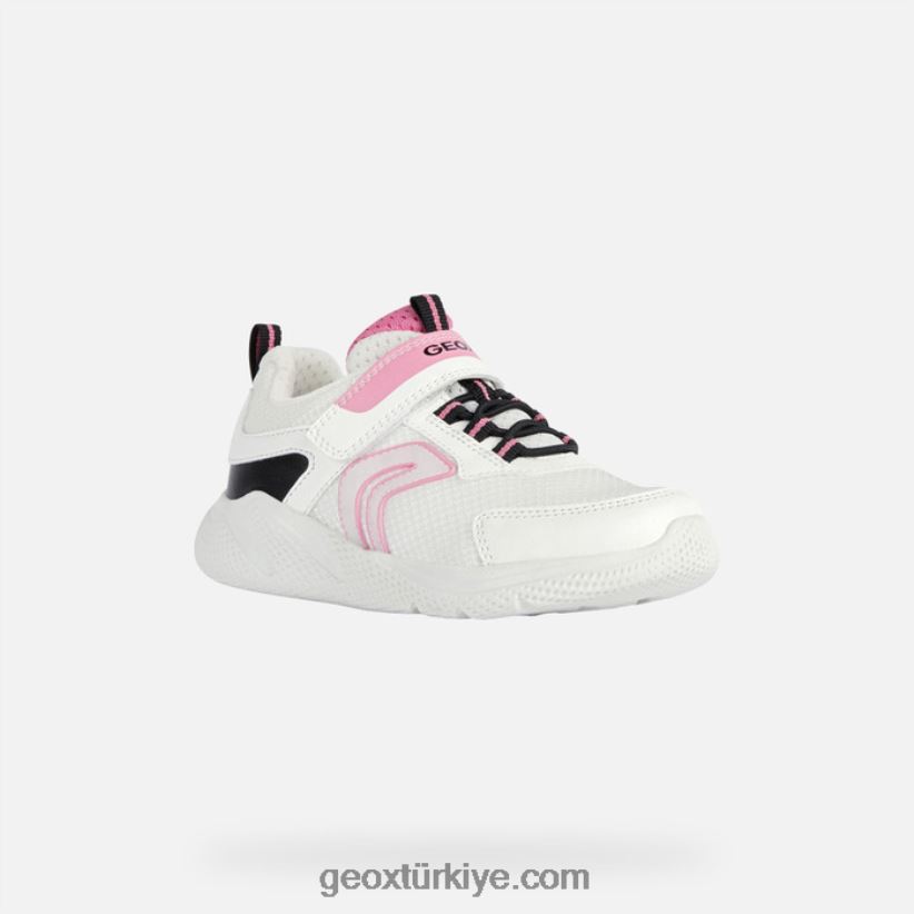 hızlı koşan kız beyaz/fuşya Geox B60TP61898