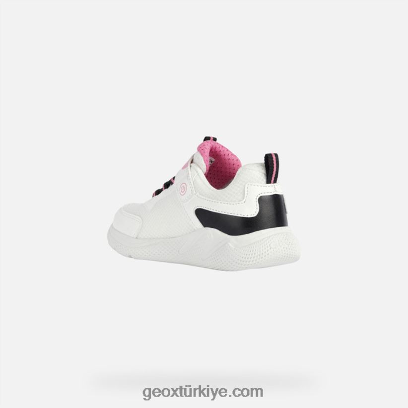 hızlı koşan kız beyaz/fuşya Geox B60TP61898