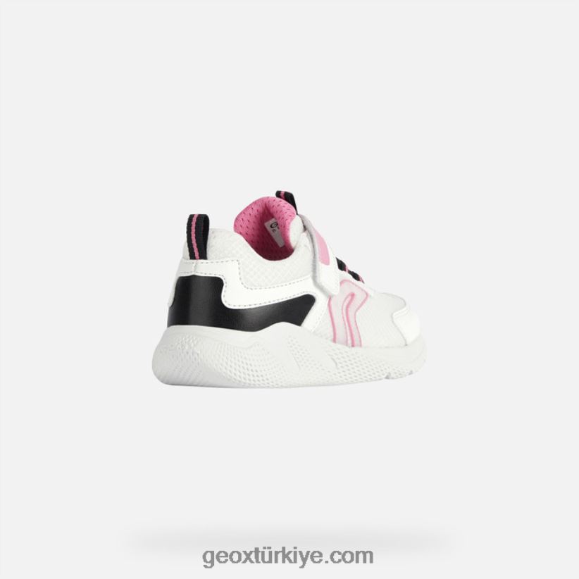 hızlı koşan kız beyaz/fuşya Geox B60TP61898