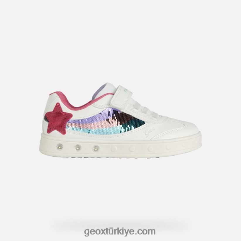 skylin kız beyaz/çok renkli Geox B60TP61879