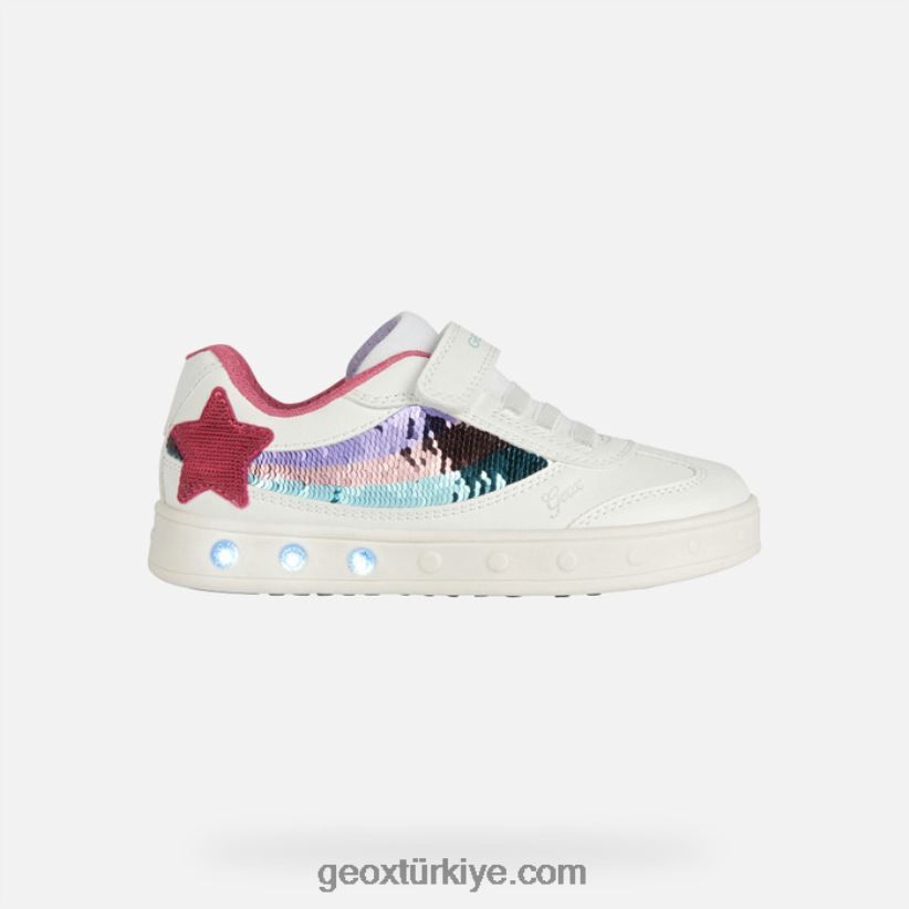 skylin kız beyaz/çok renkli Geox B60TP61879
