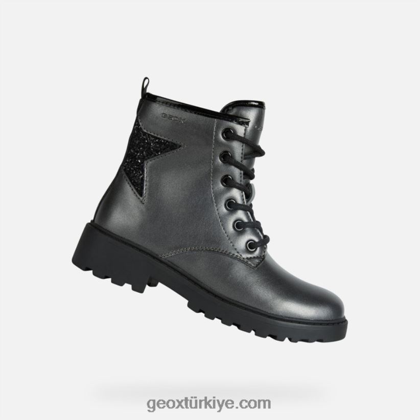 Casey kız koyu gri/siyah Geox B60TP61214