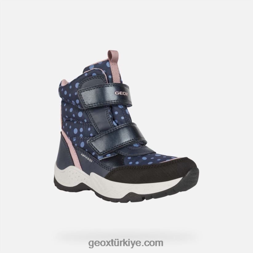 nöbetçi abx kız lacivert/pembe Geox B60TP61110