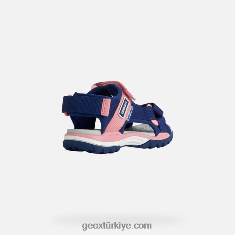 borealis kız lacivert/açık mercan Geox B60TP61885
