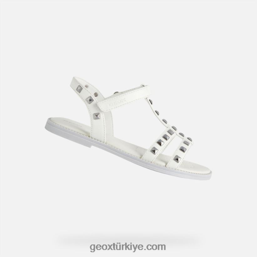 sandal karly kız beyaz Geox B60TP61900