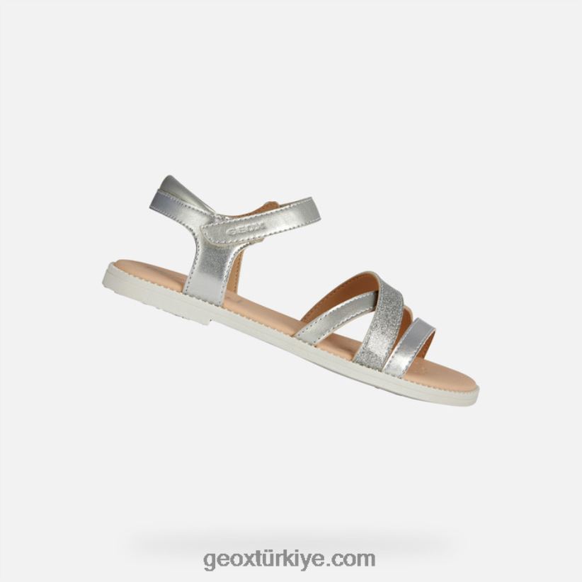 sandal karly kız gümüş Geox B60TP61904