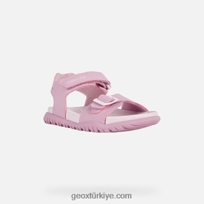 sandalet fusbetto genç koyu pembe/açık leylak Geox B60TP6991