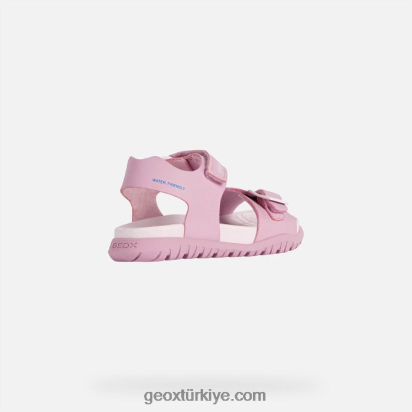 sandalet fusbetto genç koyu pembe/açık leylak Geox B60TP6991