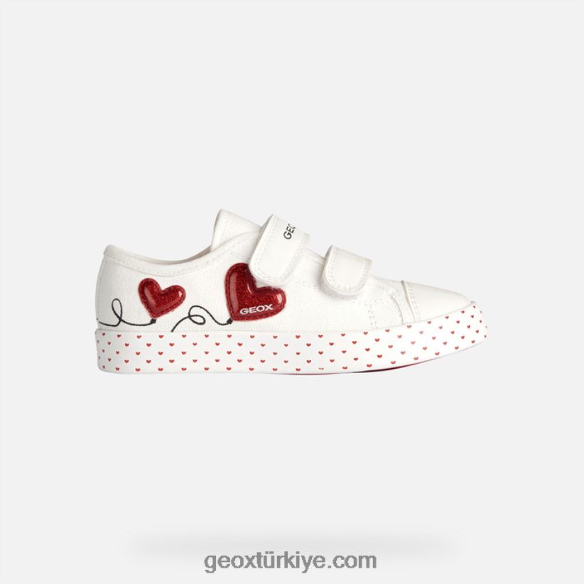 ciak kız Beyaz kırmızı Geox B60TP61914
