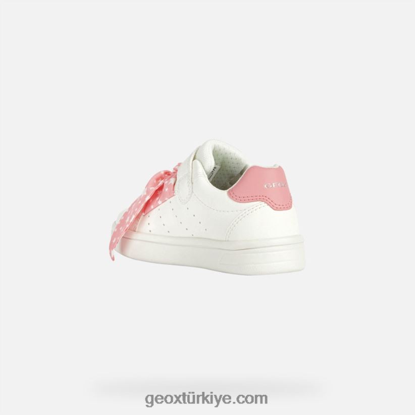 djrock kızı beyaz/açık mercan Geox B60TP61890