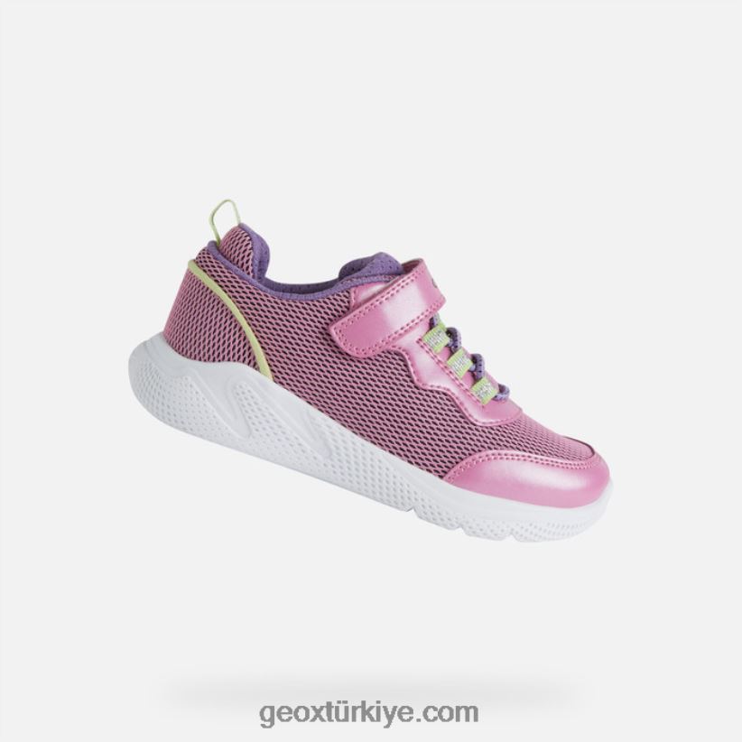 genç sprintye fuşya/kireç Geox B60TP61137