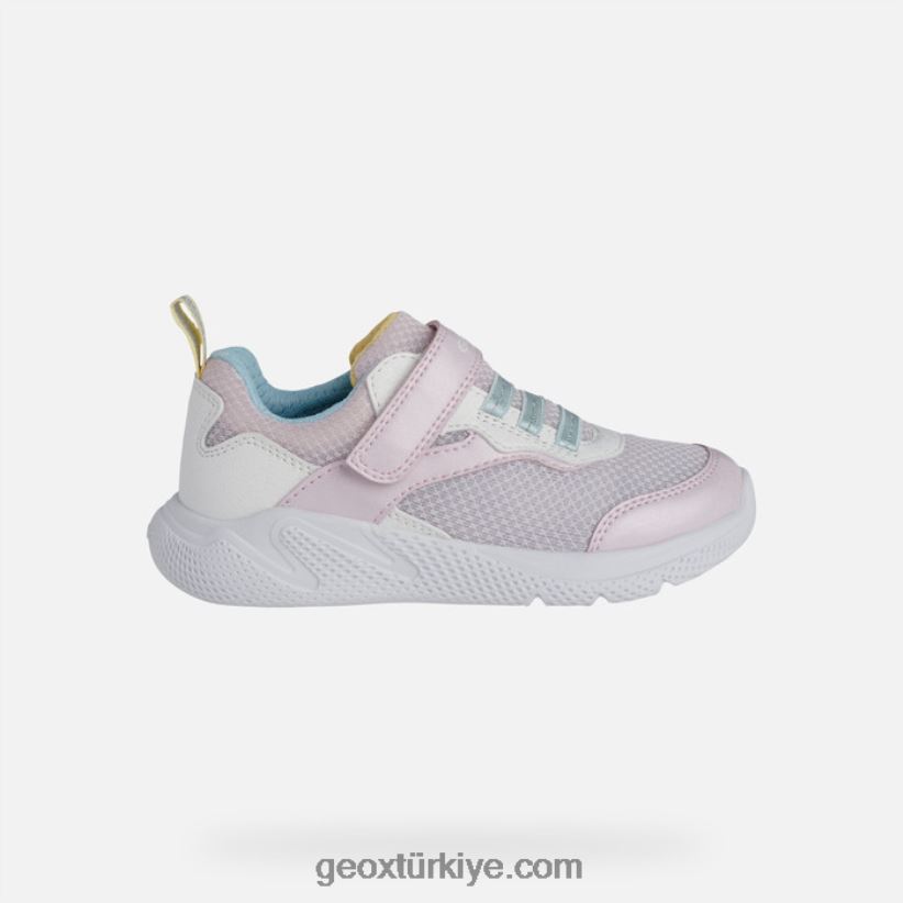 hızlı koşan kız pembe/beyaz Geox B60TP61123
