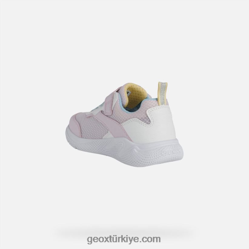 hızlı koşan kız pembe/beyaz Geox B60TP61123