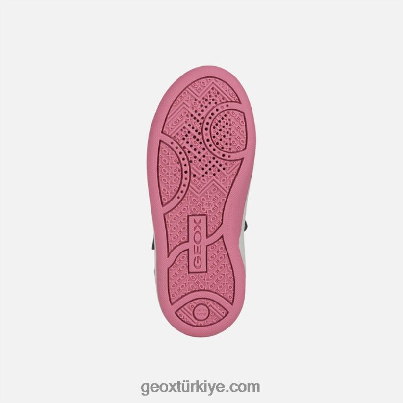 malt kız koyu gümüş/fuşya Geox B60TP61157