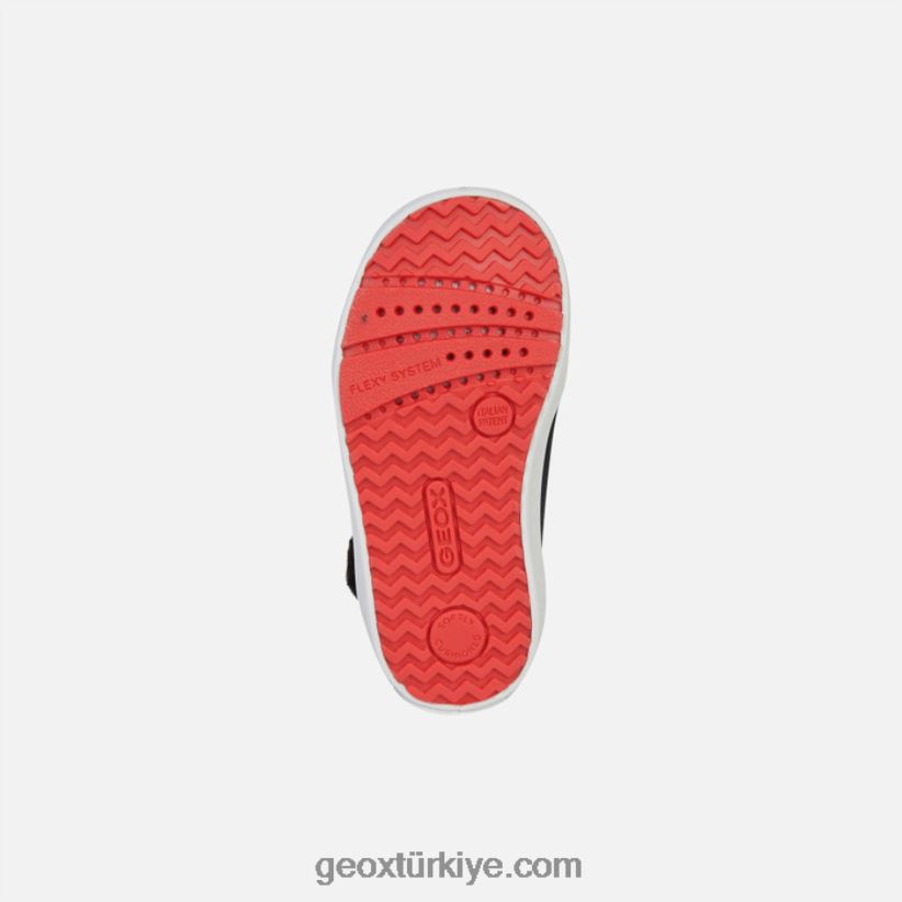 kivi yürümeye başlayan çocuk siyah kırmızı Geox B60TP61607